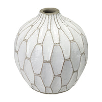 Olivia's Gauld Stoneware Geometric Vase in White