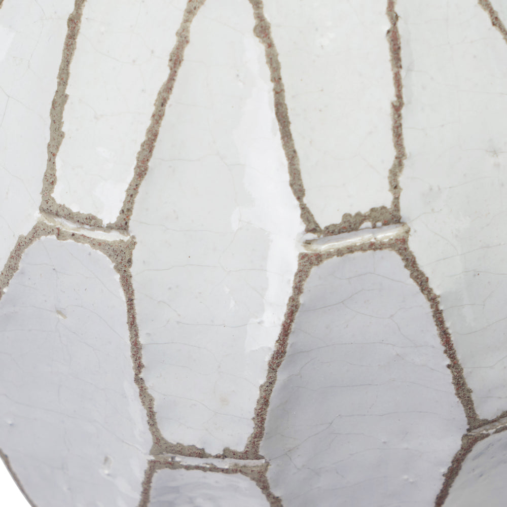 Olivia's Gauld Stoneware Geometric Vase in White