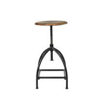 Broste Copenhagen Set of 2 Sire Bar Stools in Natural Brown with Black Frame