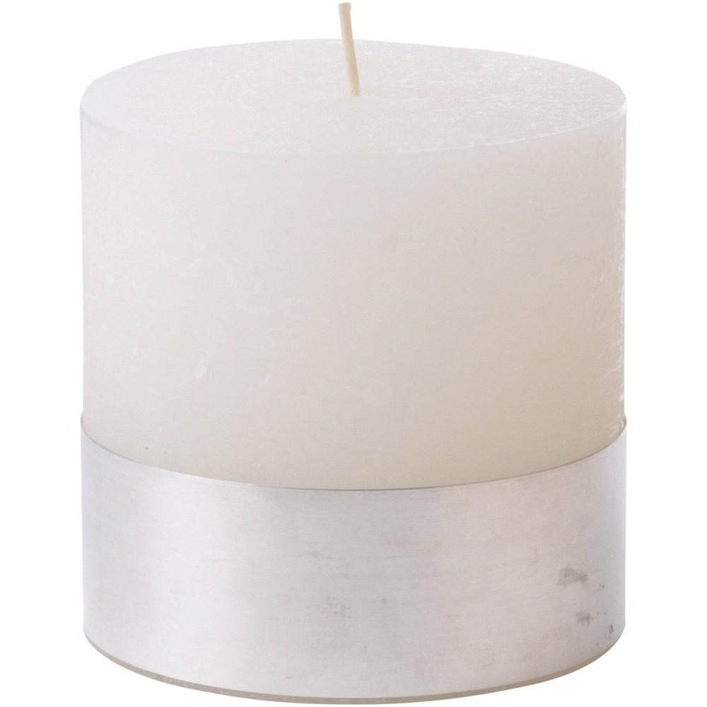 Libra White Rustica Pillar Candle 10x10cm-Libra-Olivia's