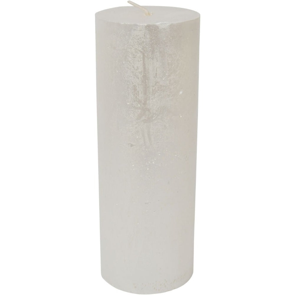 Libra Interiors Rustica Pillar Candle Pearl