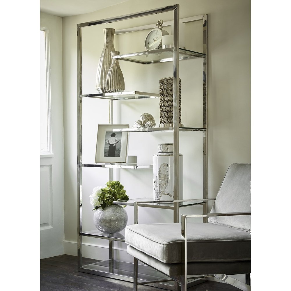  Libra-Libra Interiors Linton Display Unit Stainless Steel And Glass-Silver 421 