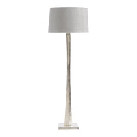 Libra Interiors Iconic Trinity Silver Aluminium Floor Lamp With Grey Shade