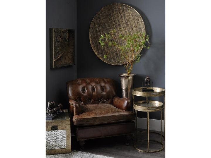 Libra Vienna Antique Gold Diamond Set Of 2 Side Tables-Libra-Olivia's