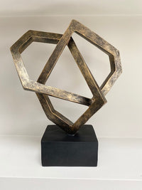 Libra Interiors Antique Cubist Sculpture in Bronze