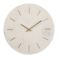 Libra Interiors Brass Inlay And Marble Wall Clock