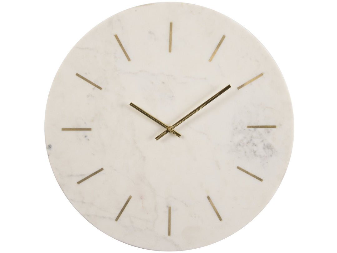 Brass Inlay And Marble Wall Clock | Outlet Olivia's 1