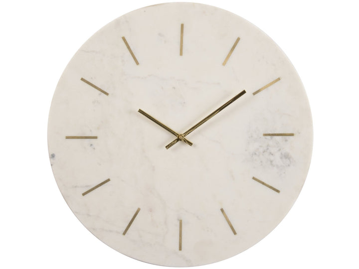 Brass Inlay And Marble Wall Clock | Outlet Olivia's 1