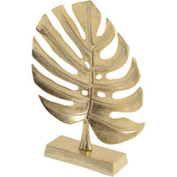 Libra Interiors Monstera Aluminium Sculpture Gold Leaf