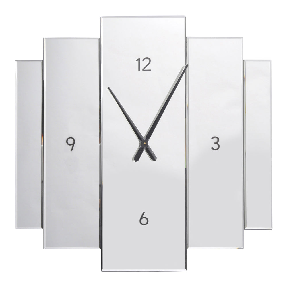 Libra Interiors Aruna Modern Mirrored Wall Clock