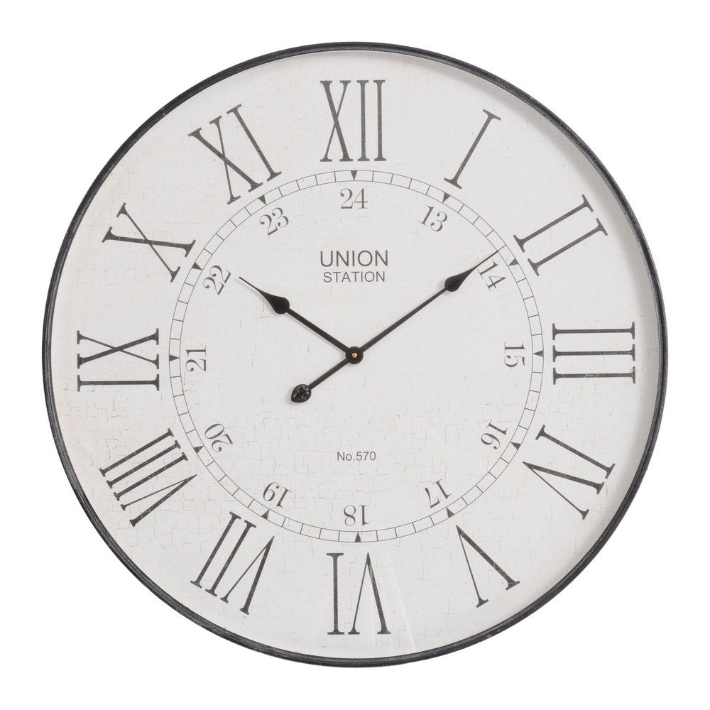 Libra Antique Grey Wall Clock-Libra-Olivia's