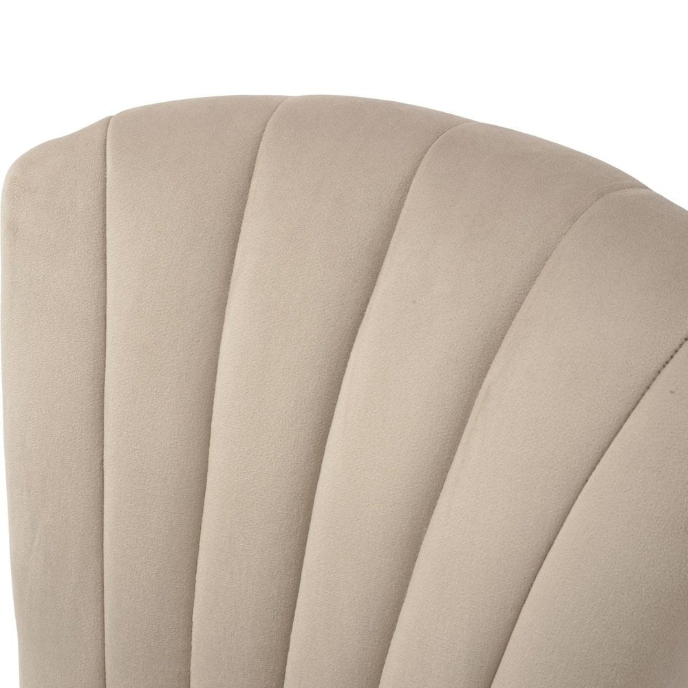 Libra Interiors Henley Velvet Shell Upholstered Dining Chair Taupe