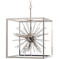 Libra Interiors Small Starburst Chandelier Silver