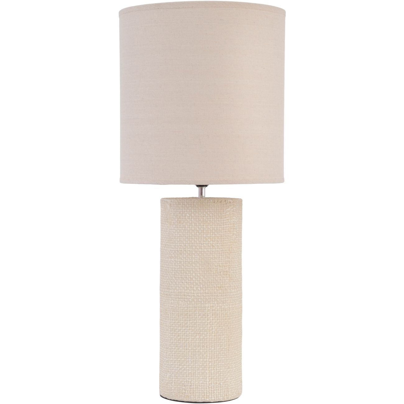 Libra Tall Textured Porcelain Table Lamp With Shade Cream | Outlet