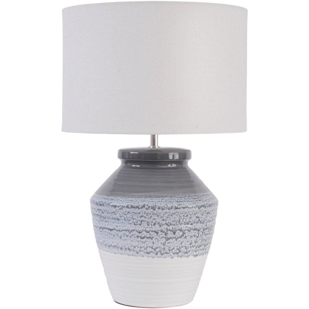  Libra-Libra Interiors Skyline Ceramic Table Lamp with Shade Grey and Blue-Grey, Blue 17 