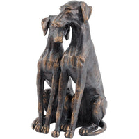 Libra Interiors Pup Sculpture Antique Bronze