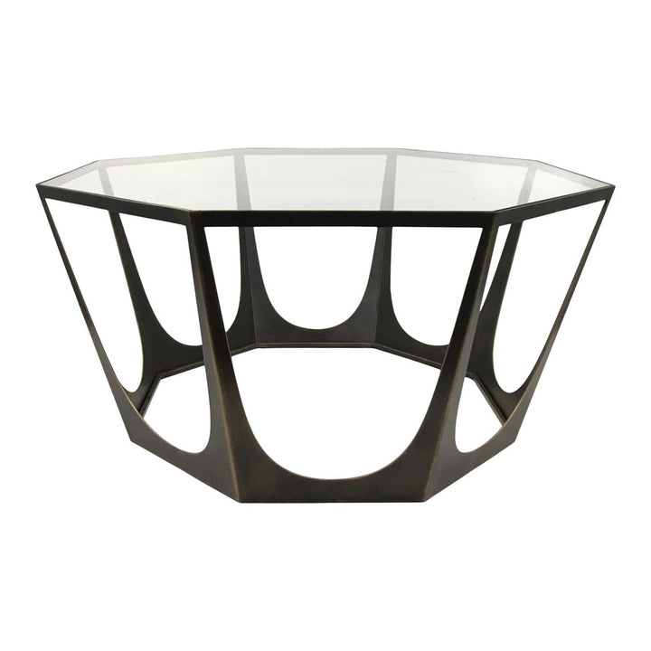 Catalan Octagon Coffee Table - Bronze & Glass Libra 1