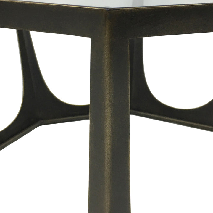 Catalan Octagon Coffee Table - Bronze & Glass Libra 5