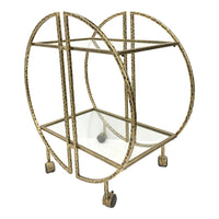 Libra Interiors Saturn Hammered Drinks Trolley