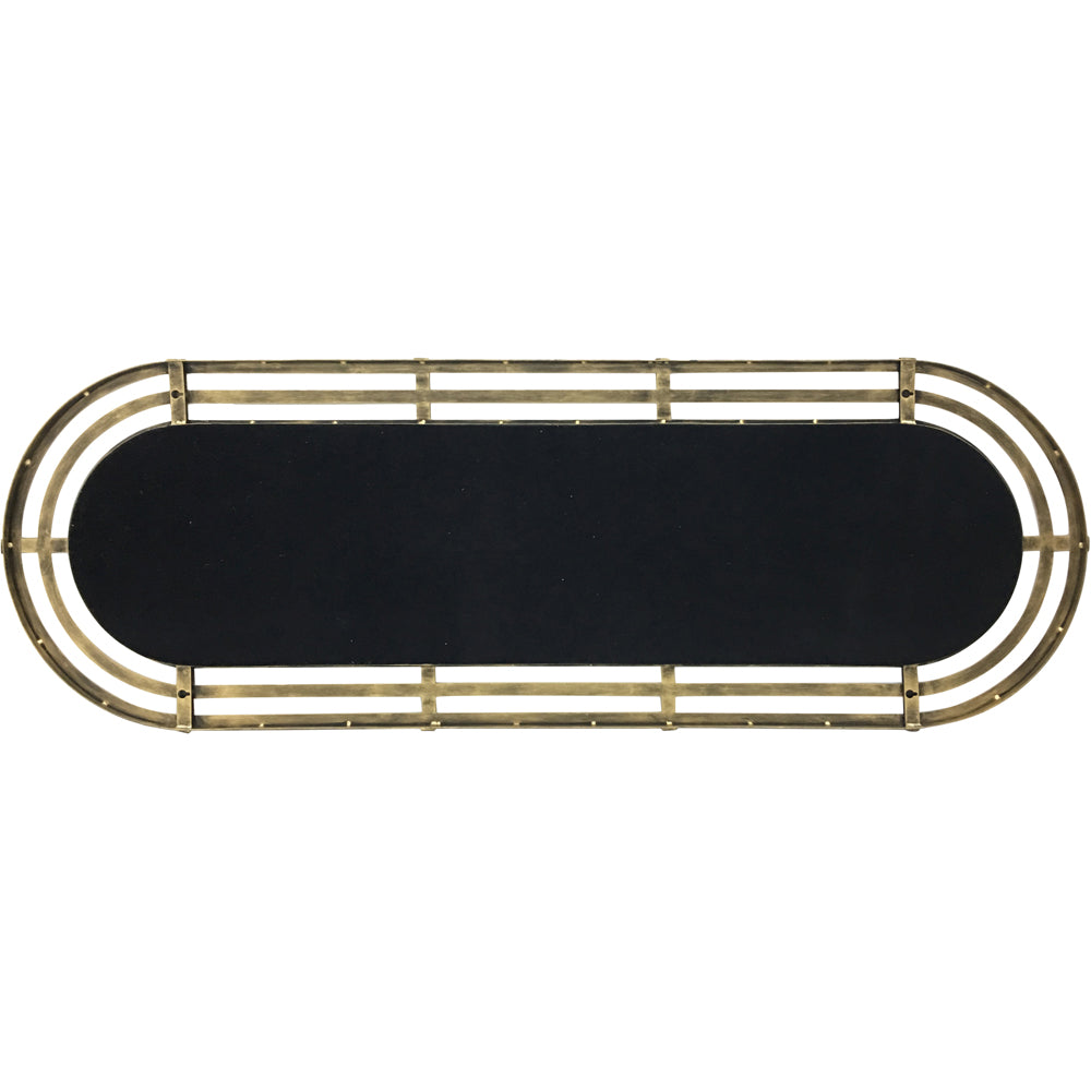  Libra-Libra Luxurious Glamour Collection - Lalique Oval Gold Metal Wall Mirror - Discontinued-Gold 093 