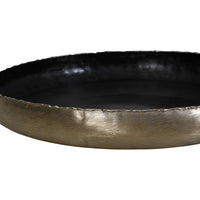 Libra Interiors Molten Metal Round Platter Brushed Bronze