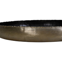 Libra Interiors Molten Metal Round Platter Brushed Bronze