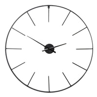 Libra Interiors Tiverton Skeleton Wall Clock in Black