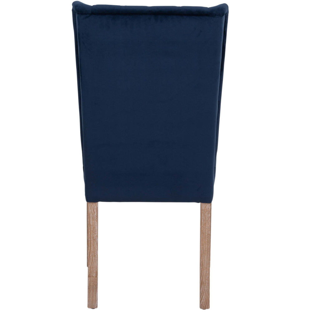  Libra-Libra Luxurious Glamour Collection - Pair of Richmond Navy Blue Velvet Buttonback Dining Chair-Blue 109 