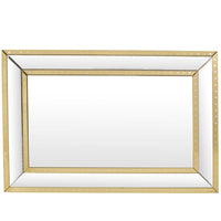 Libra Interiors Foxton Rectangular Wall Mirror Gold