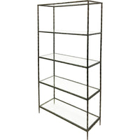 Libra Interiors Patterdale Glass Shelves Shelving Dark Bronze