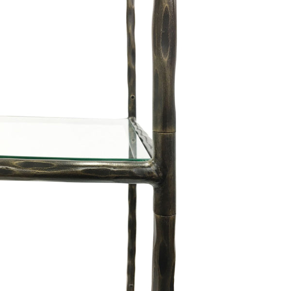 Libra Interiors Patterdale Glass Shelves Shelving Dark Bronze