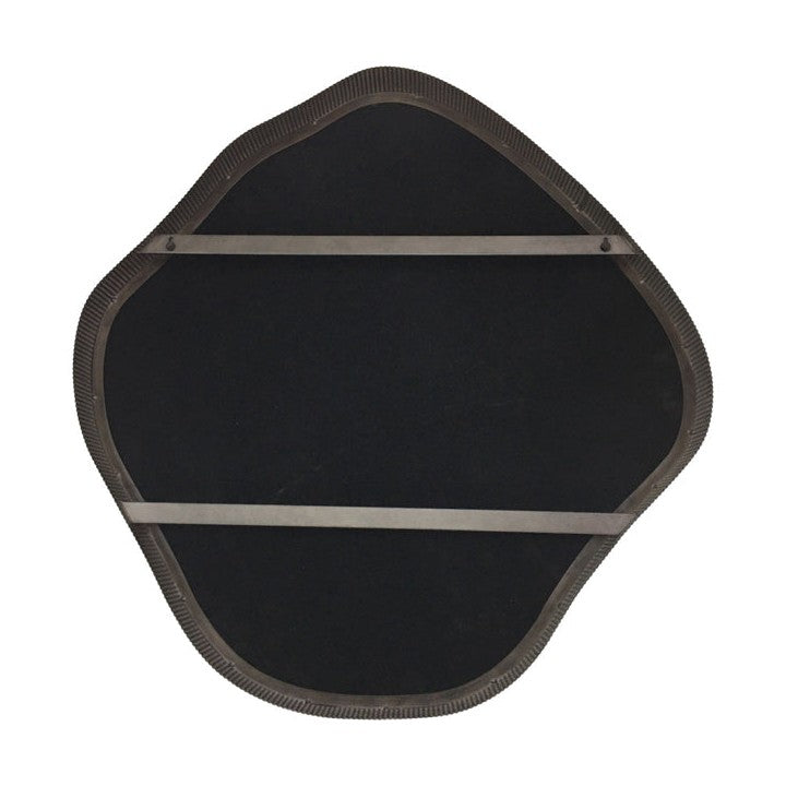 Organic Metal Framed Wall Mirror - Oak Wood Finish Libra 8