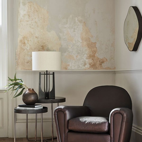 Organic Metal Framed Wall Mirror - Oak Wood Finish Libra 3