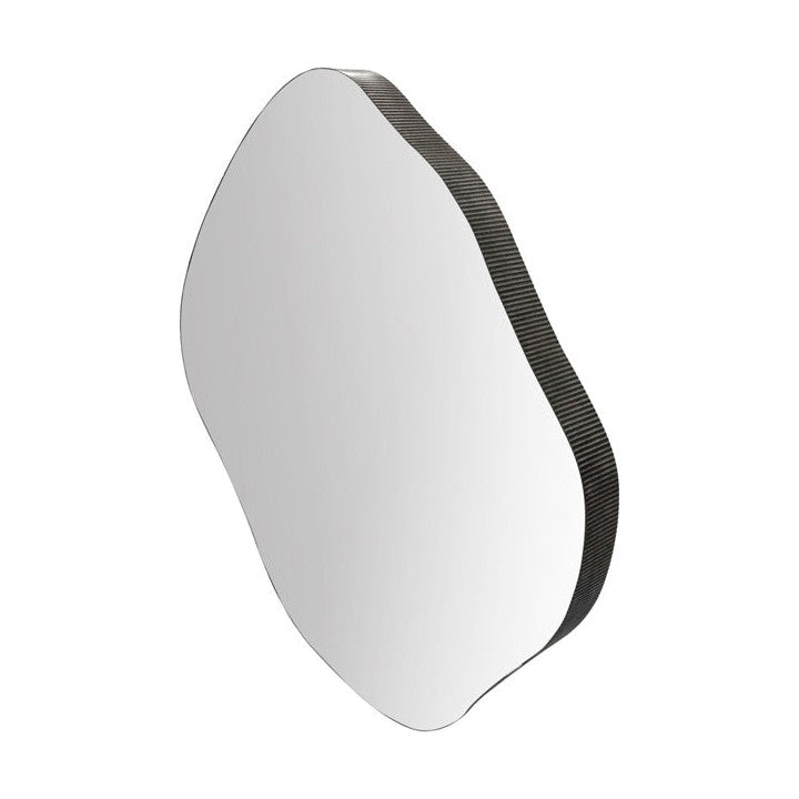 Organic Metal Framed Wall Mirror - Oak Wood Finish Libra 5