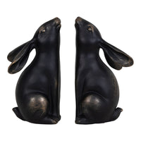 Libra Interiors Bronze Hare Pair Sculpture