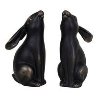 Libra Interiors Bronze Hare Pair Sculpture