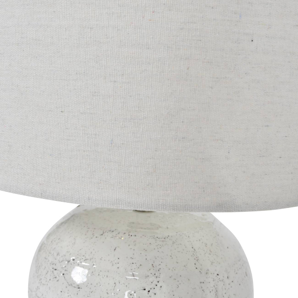  Libra-Libra Calm Neutral Collection - Speckle Terracotta Glazed Table Lamp With Shade-Silver  109 