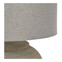 Libra Interiors Baslow Etched Grey Small Ceramic Table Lamp