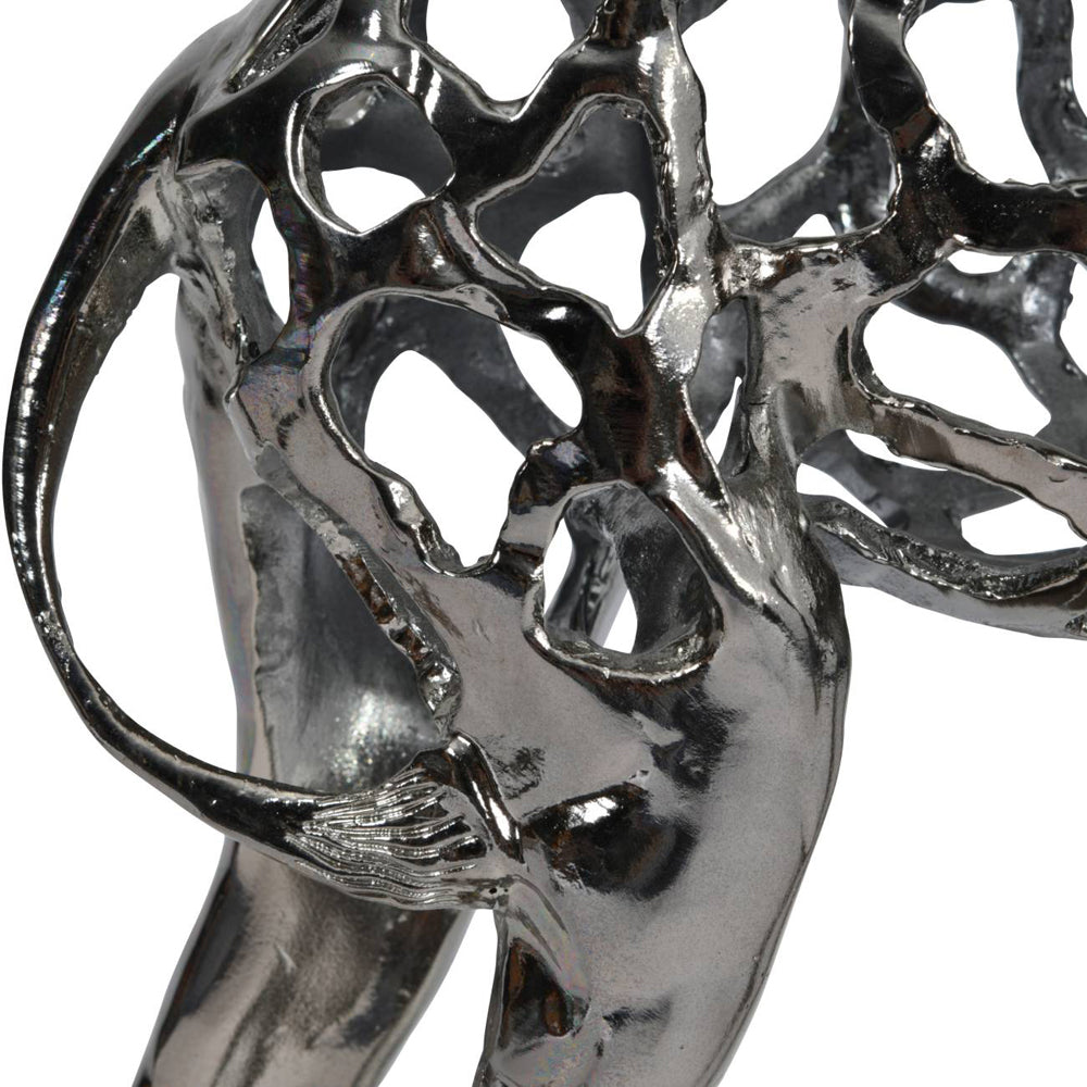 Libra Interiors Courtney Black Nickel Hollow Giraffe 70 cm Sculpture