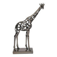 Libra Interiors Courtney Black Nickel Hollow Giraffe 50 cm Sculpture