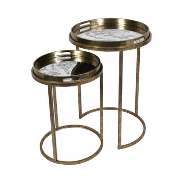 Libra Interiors Constellation Map Set Of Two Side Tables