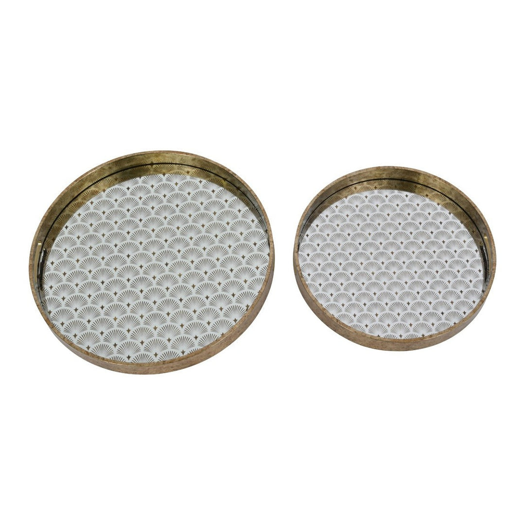 Deco Scallop Trays - Gold Libra 1