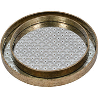 Libra Interiors Deco Scallop Trays Gold