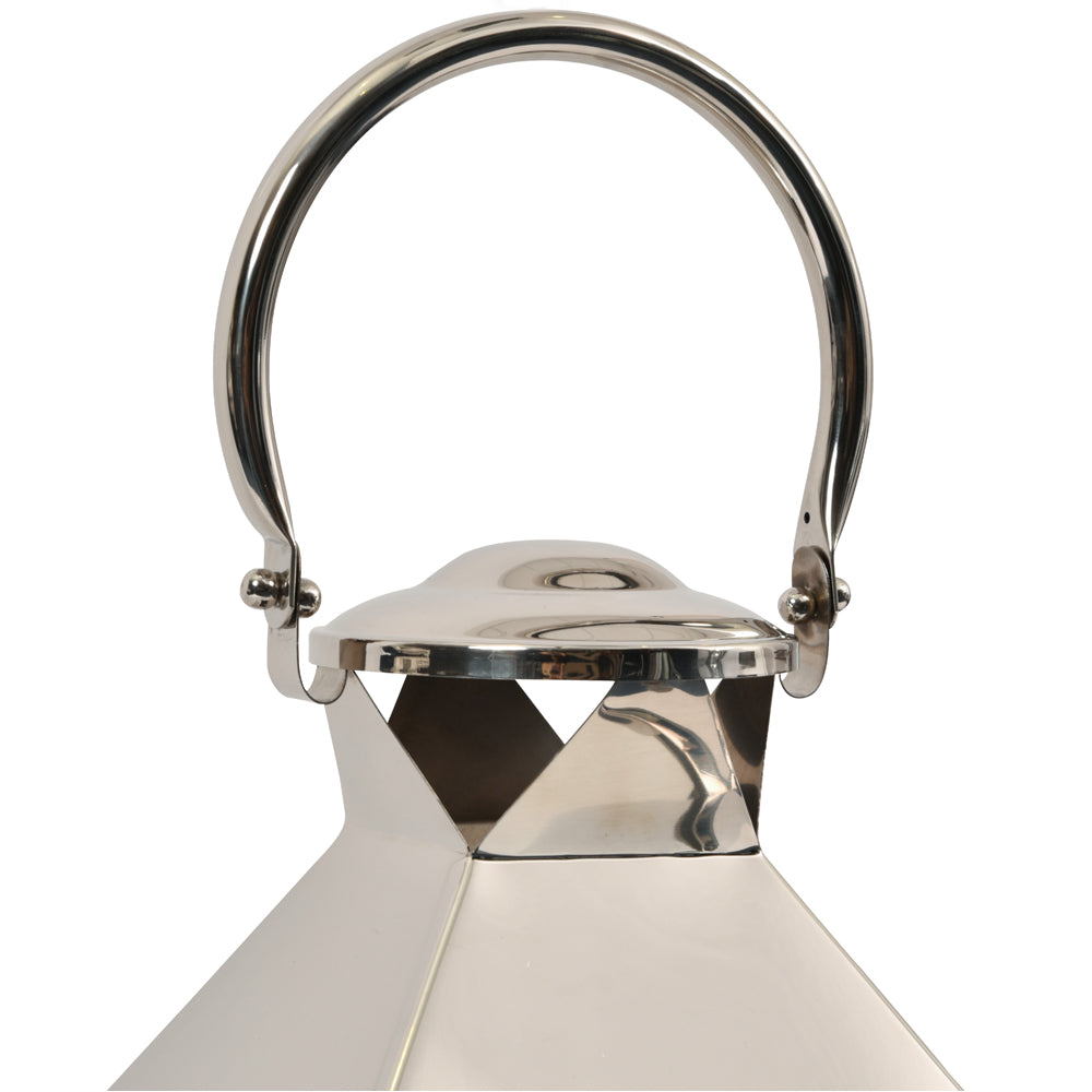 Libra Interiors Iconic Brompton Short Lantern Polished Nickel