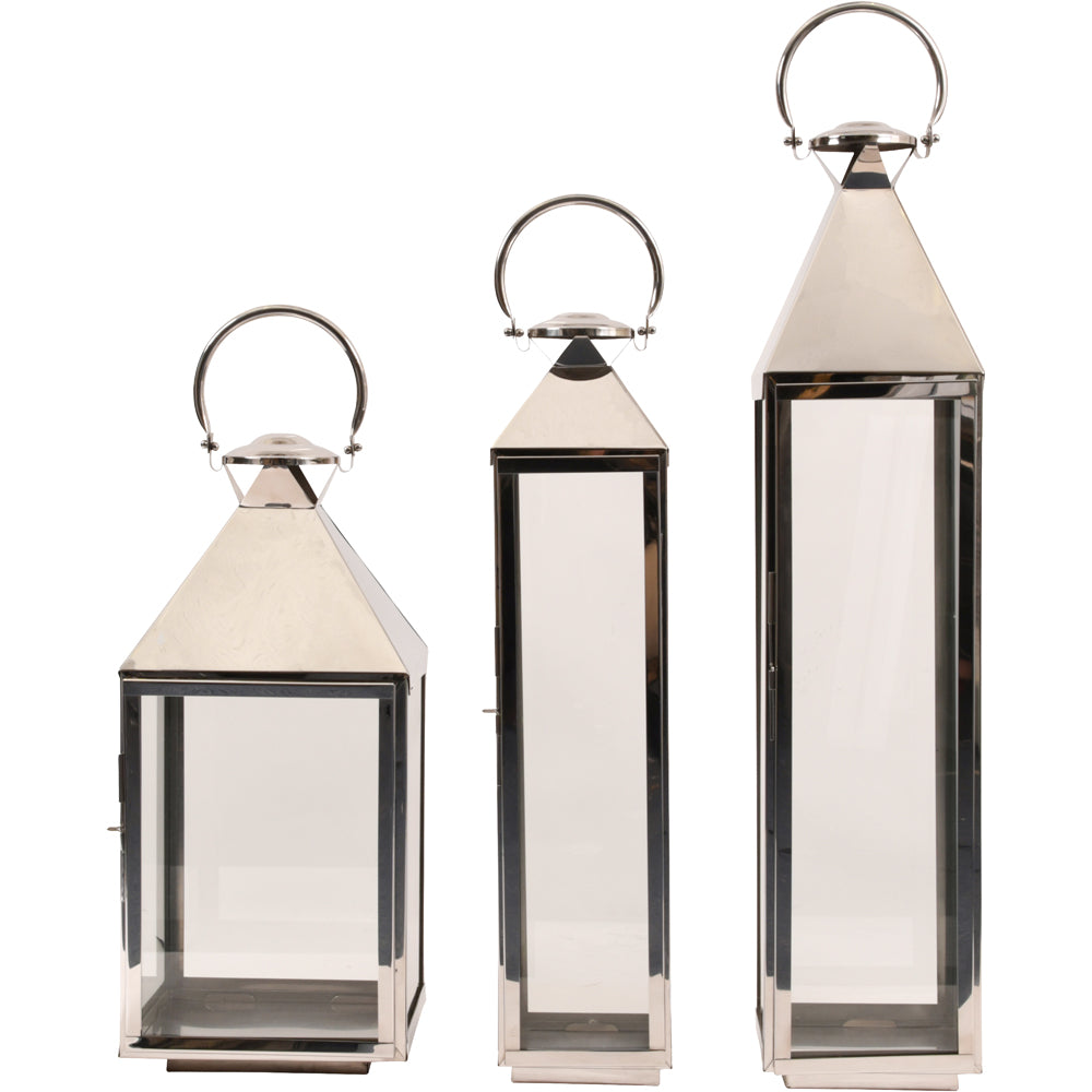 Libra Interiors Iconic Brompton Short Lantern Polished Nickel