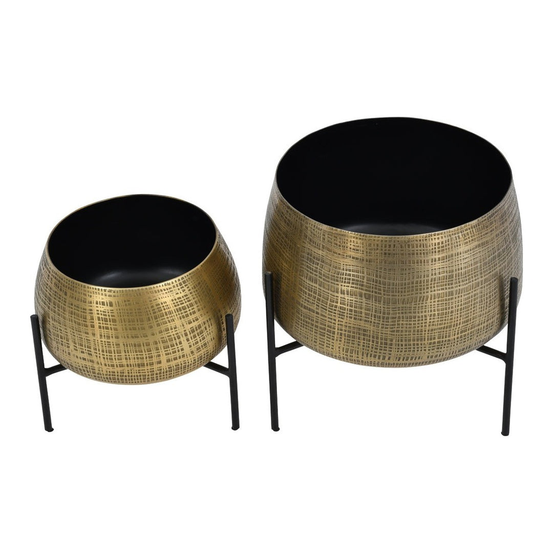 Clyde Tabletop Planters - Brass Libra 3