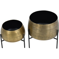 Libra Interiors Clyde Tabletop Planters Brass