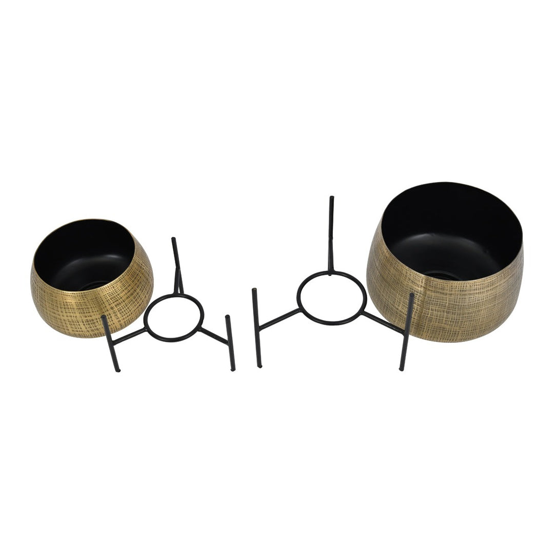 Clyde Tabletop Planters - Brass Libra 4