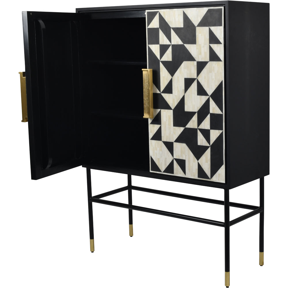 Libra Interiors Wolseley Drinks Cabinet Black