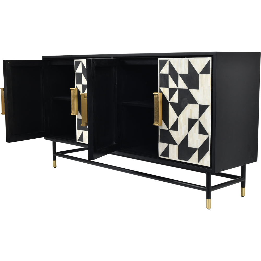 Libra Interiors Wolseley Buffet Cabinet in Black